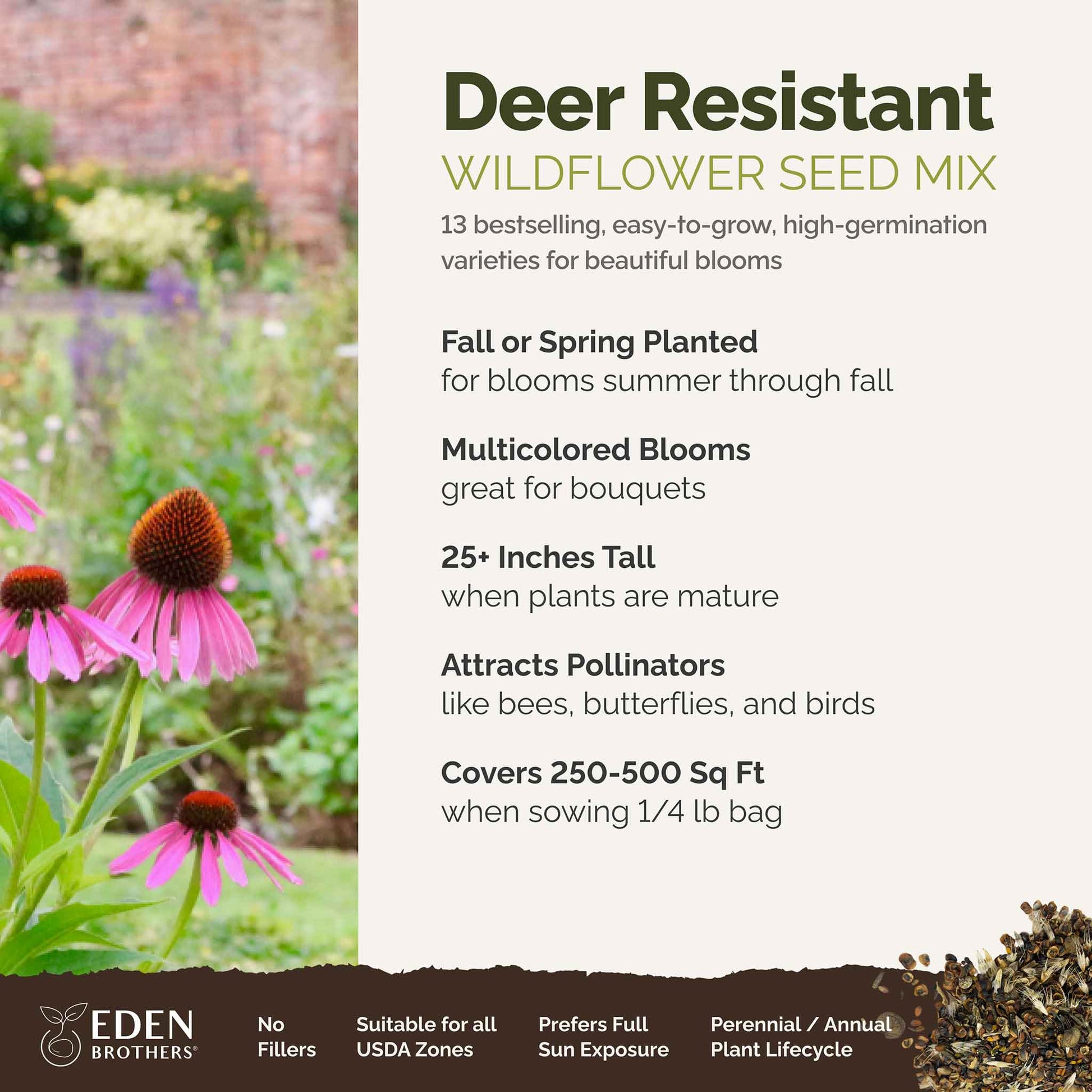 winter wildflowers seeds Bulk Deer Resistant Wildflower Seed Mix