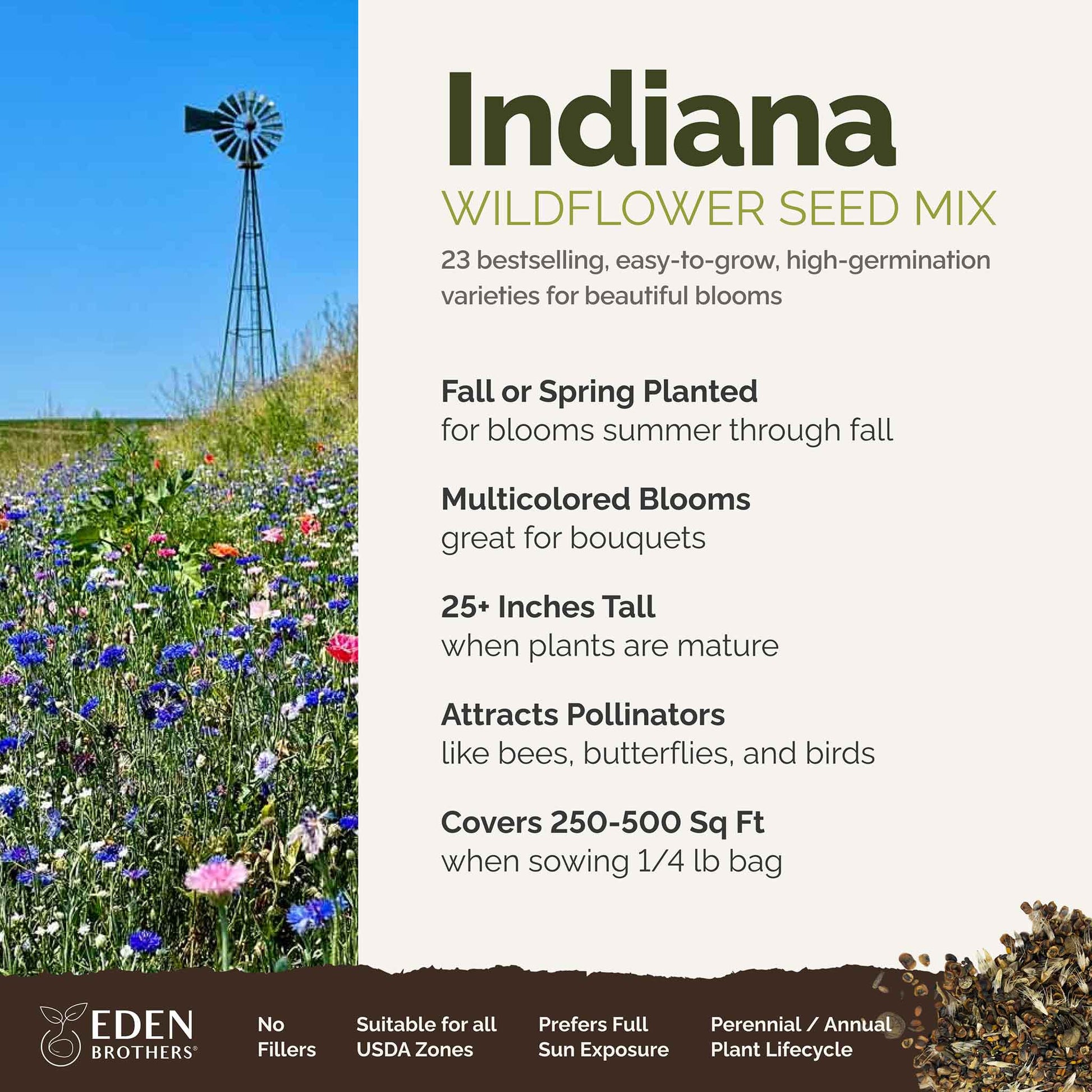 eden brothers wildflower seeds Bulk Indiana Wildflower Seed Mix