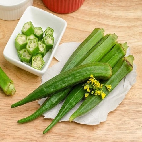 okra long green